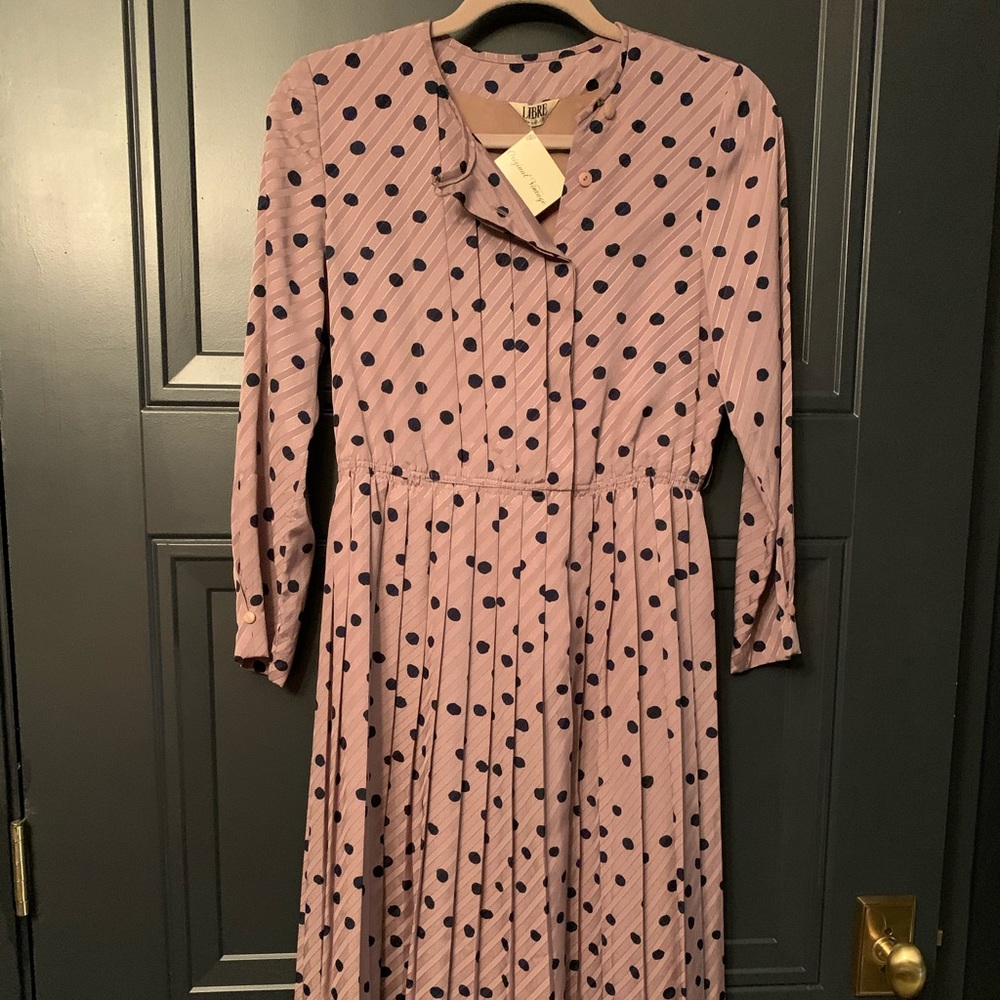 Vintage Silk polka Dot Dress